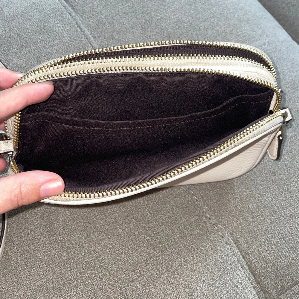Coach Cream Leather Crossbody Bag